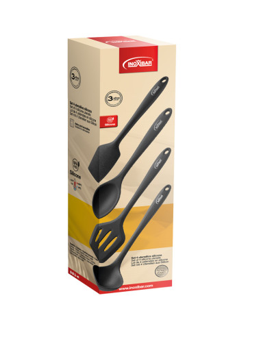 SET 4 UTENSILIOS SILICONA NEGRA